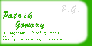 patrik gomory business card